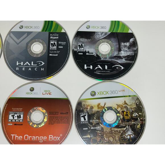 Xbox 360 Lot of 12 Disc, Halo Reach CE Anniversary, Borderlands, Orange Box - Picture 2 of 5